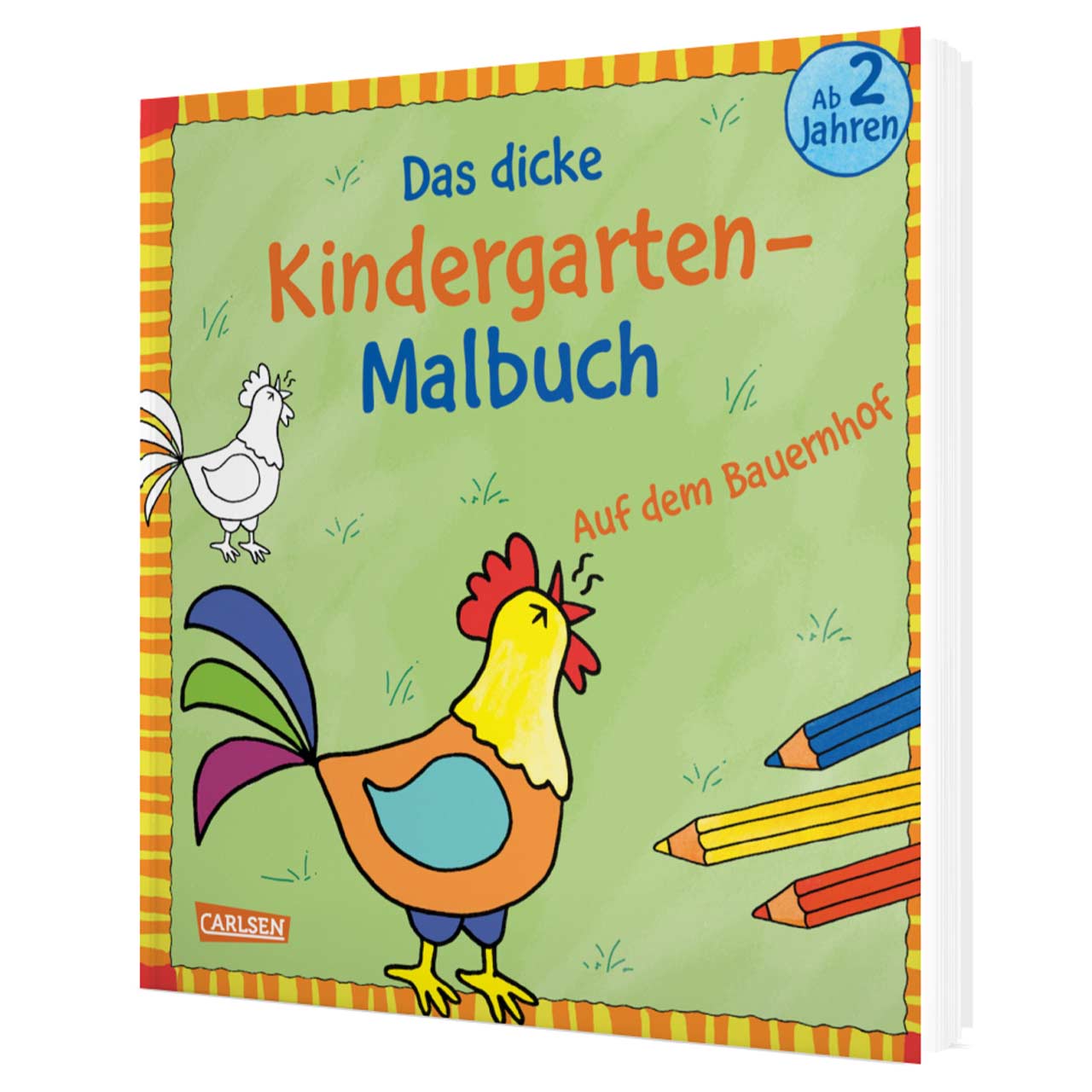 Kindergarten Malbuch Bauernhof ab 2 Jahren – 96 Seiten