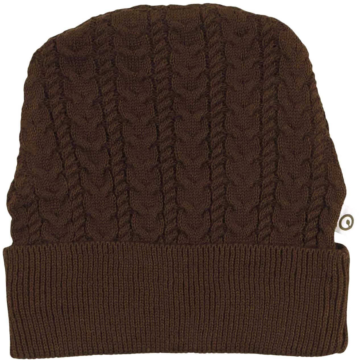 Edle Strick Beanie kaffeebraun