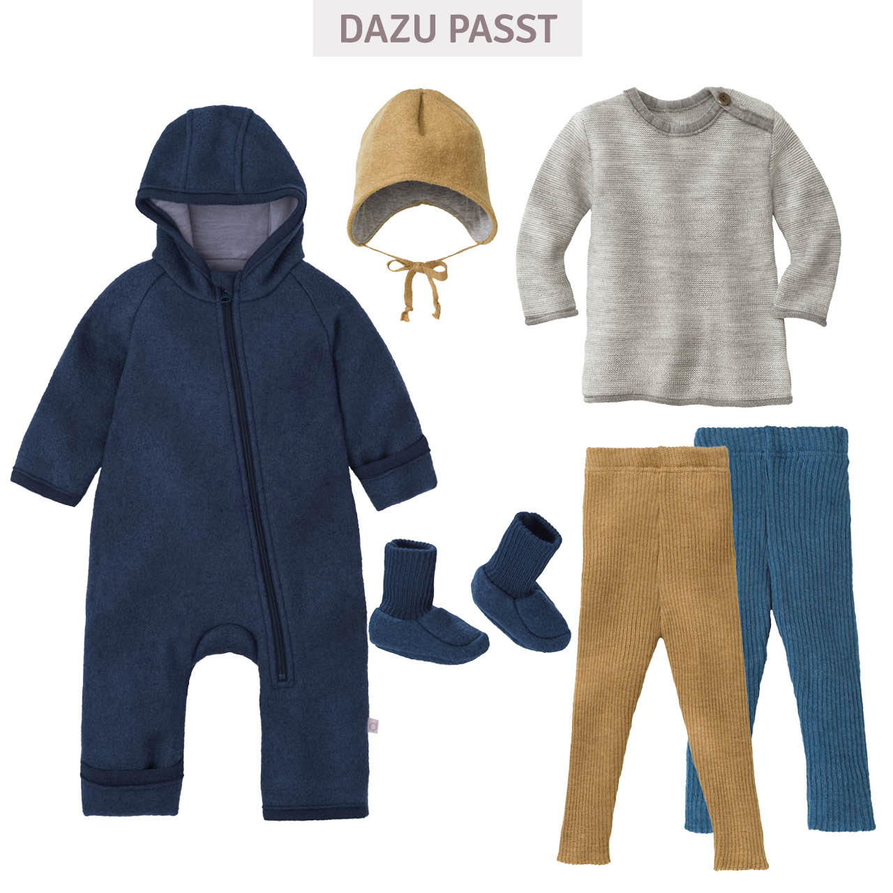 Warme Walk Babyschuhe indigo