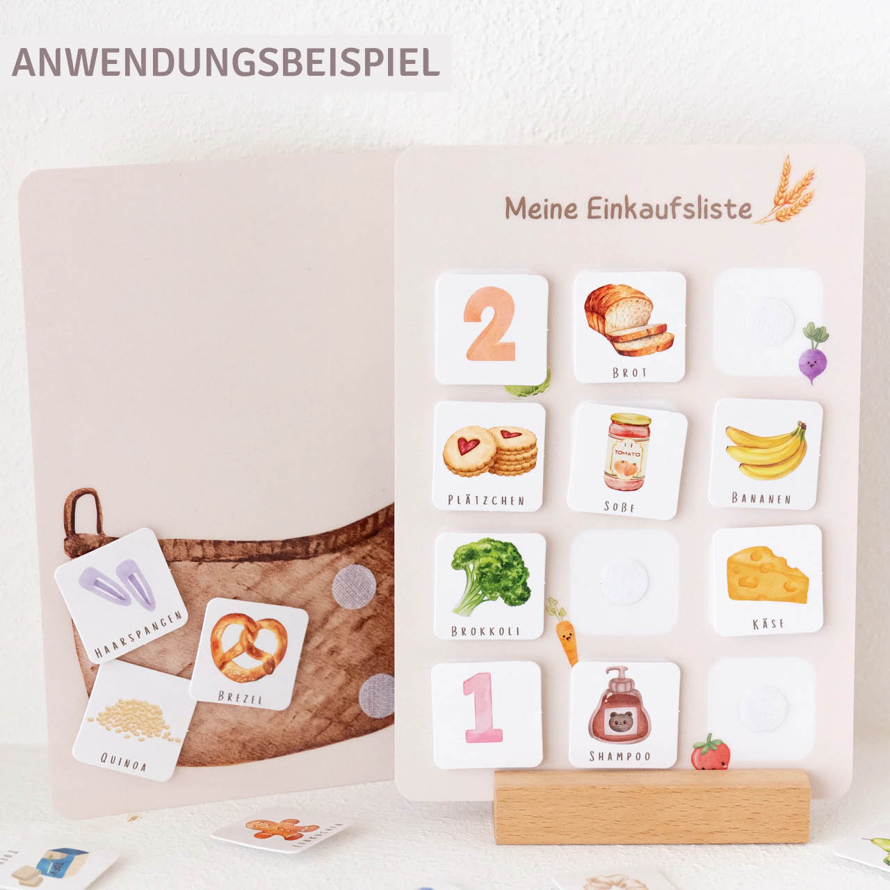 Einkaufsliste Geschwisterkarte ohne Symbole