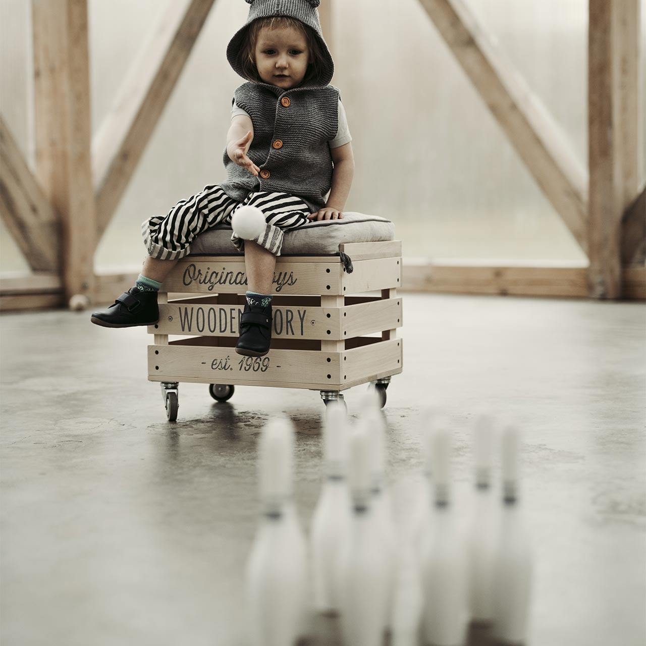 Bowling Set für Kinder weiß