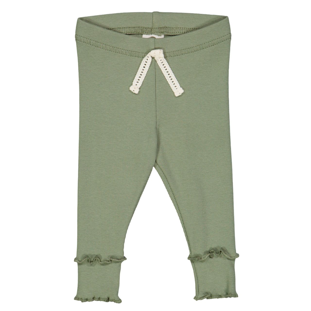 Edle Leggings Rippe khaki