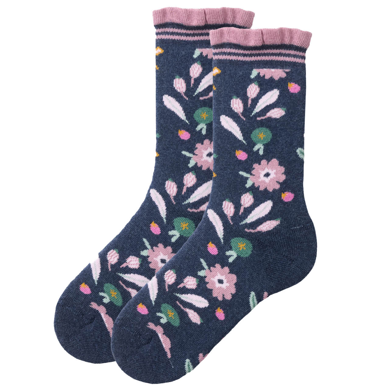 Kuschelige Frottee Socken Herbstblüten