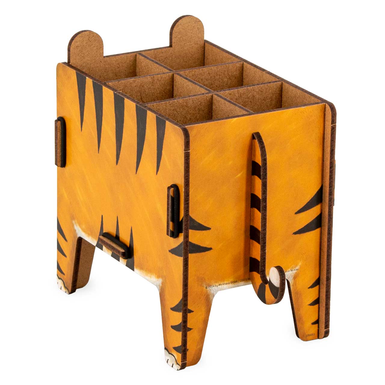 Stiftehalter Tiger – Holz Stiftebox  mit Stecksystem