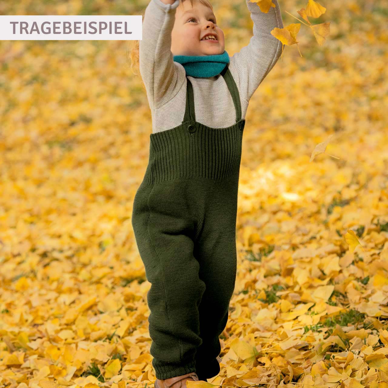 Warme hochwertige Trägerhose orange