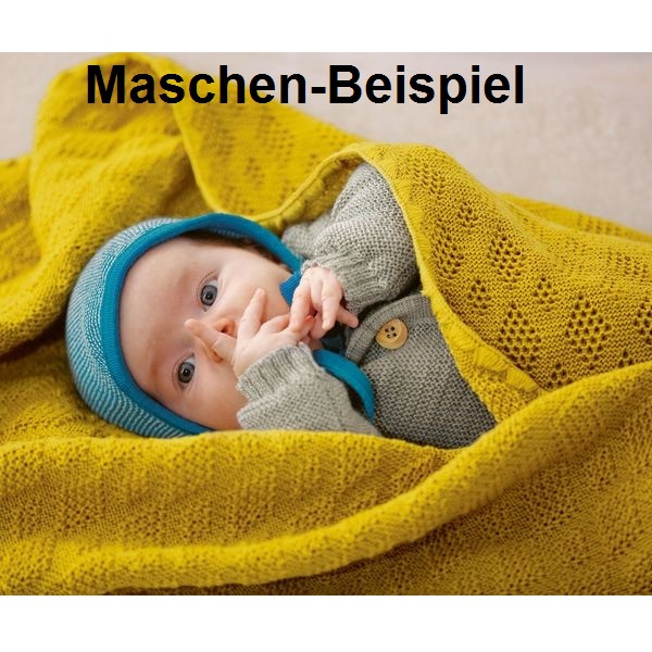 Leichte Babydecke Wolle Bio 80x100 cm ungefärbt