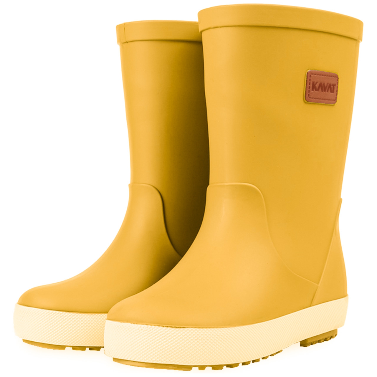 Weiche Regenstiefel mit Profil gelb