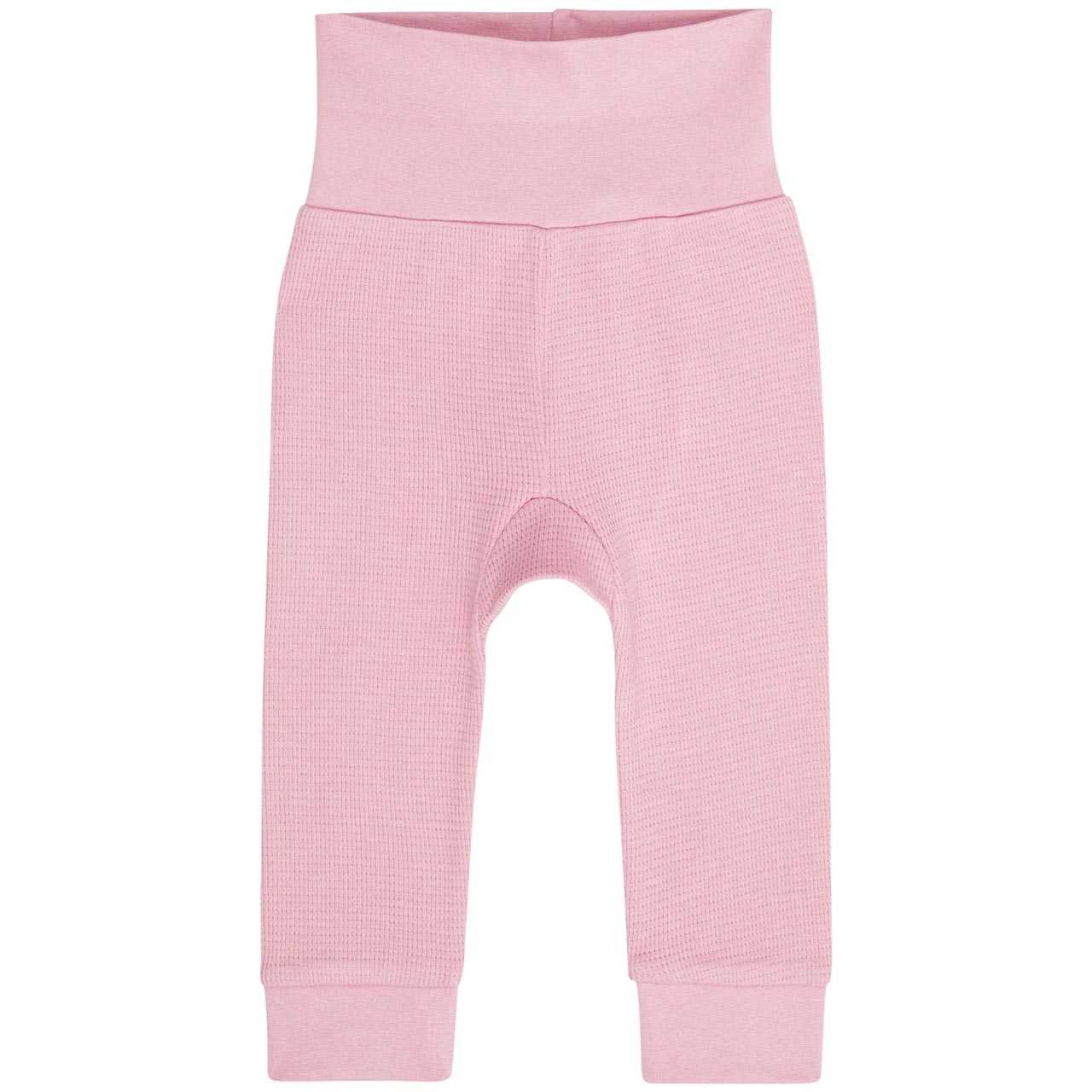 Bündchen Babyhose Waffel-Struktur rosa