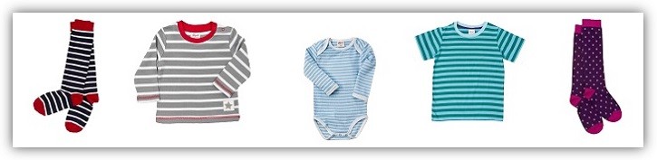 Produktfotos von verschiedenen gemusterten Kleidungsstücken von PWO