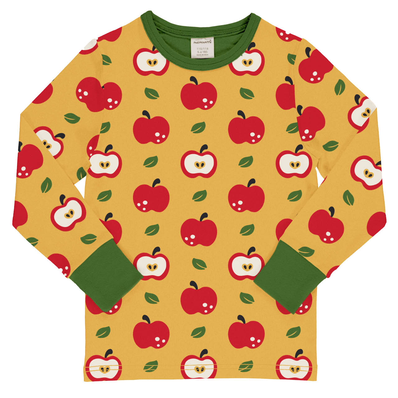 Weiches Langarmshirt Apfel gelb