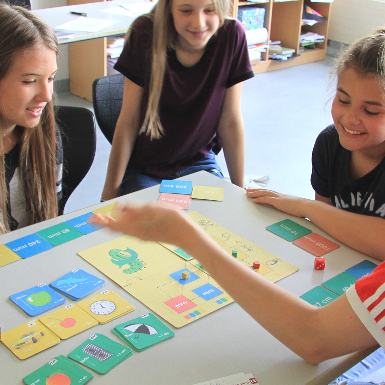 Mathespiel Längeneinheiten für 2-4 Spieler