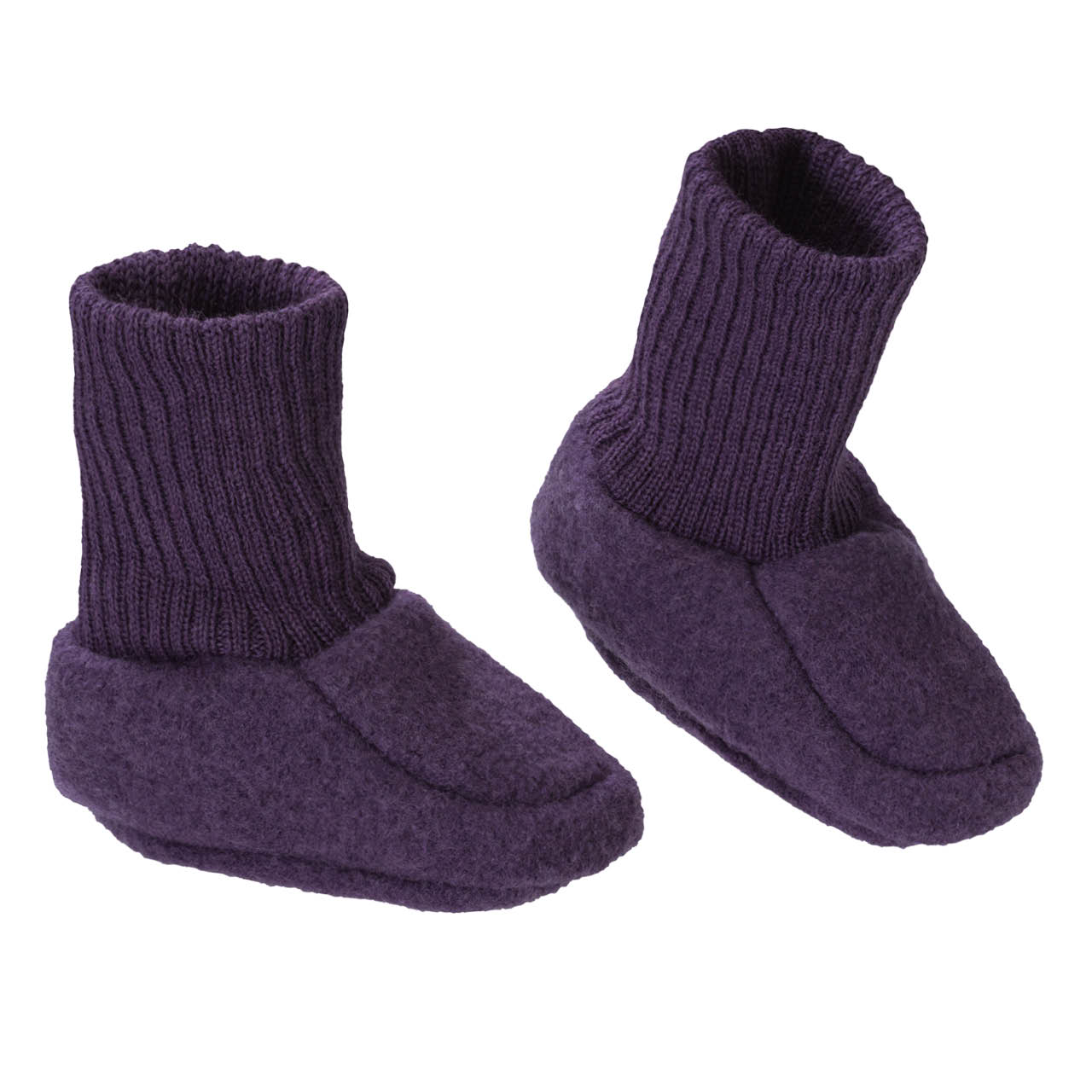 Warme Walk Babyschuhe aubergine