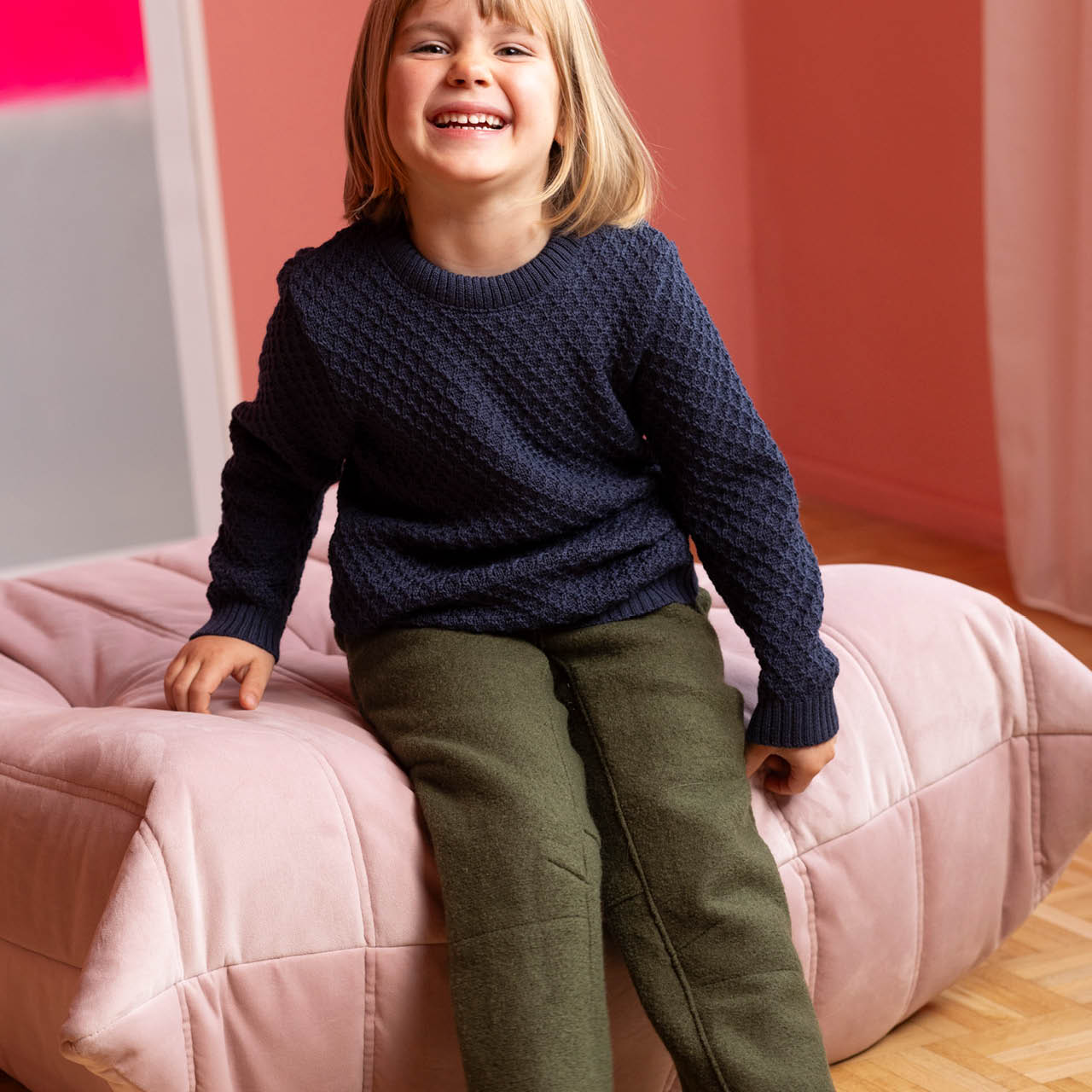 Warme Walkhose Wolle oliv