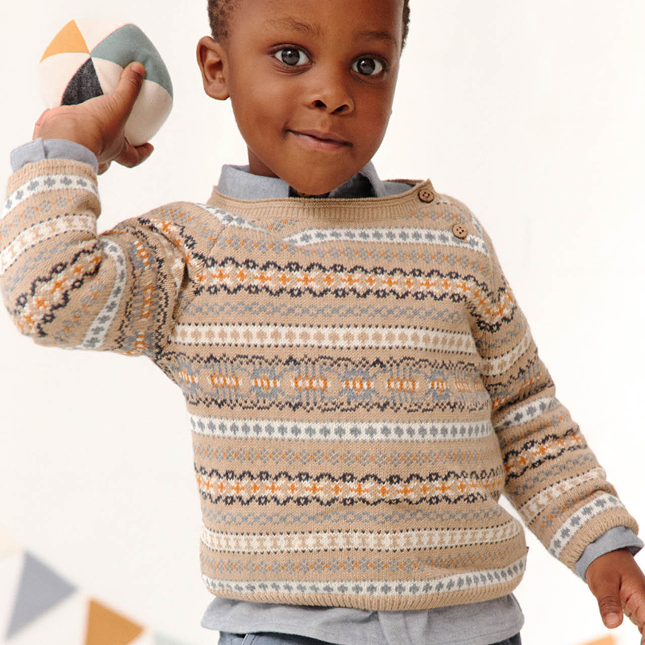 Strickpullover Norweger-Muster sand Strickpullover Norweger-Muster sand