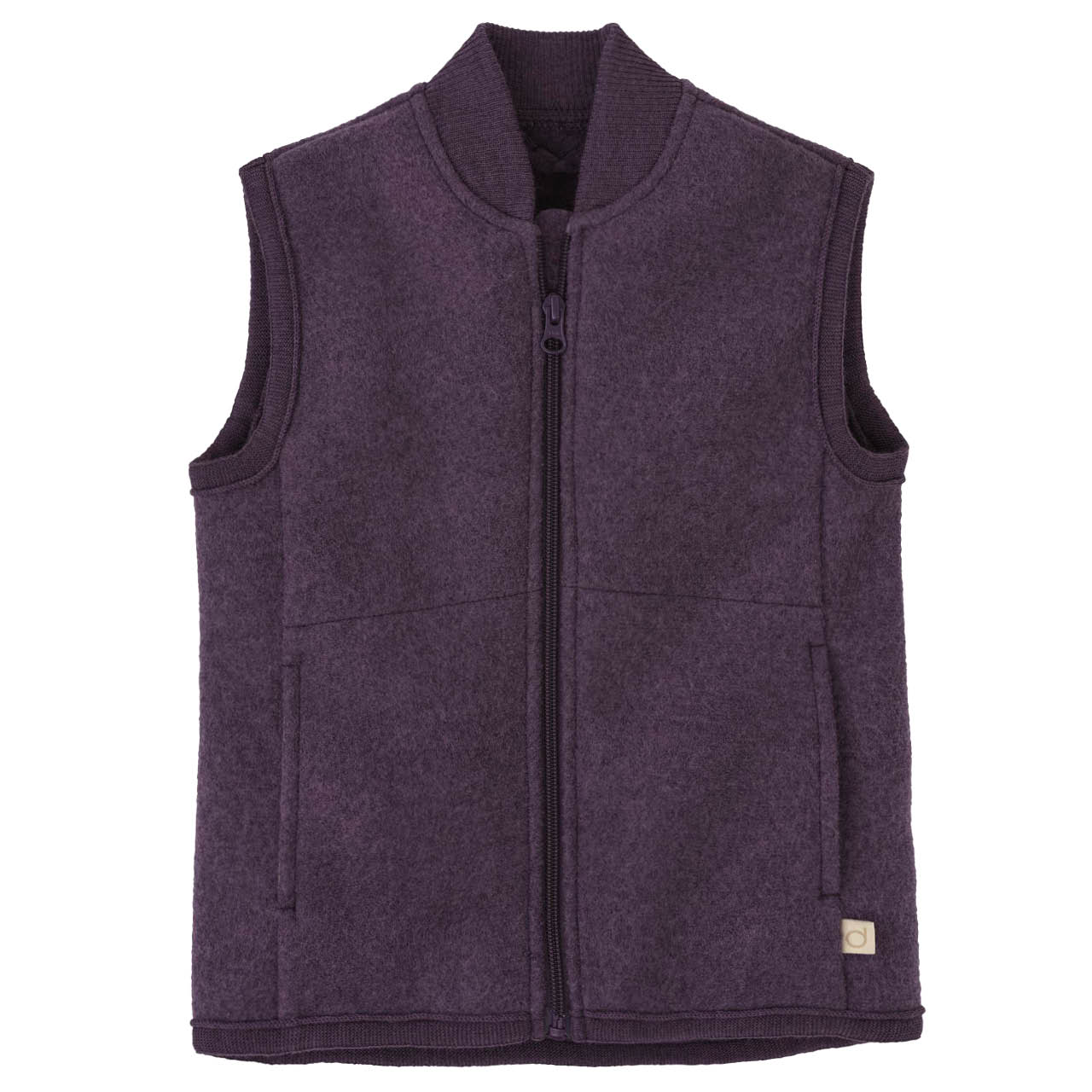 Walk-Weste Zipper aubergine