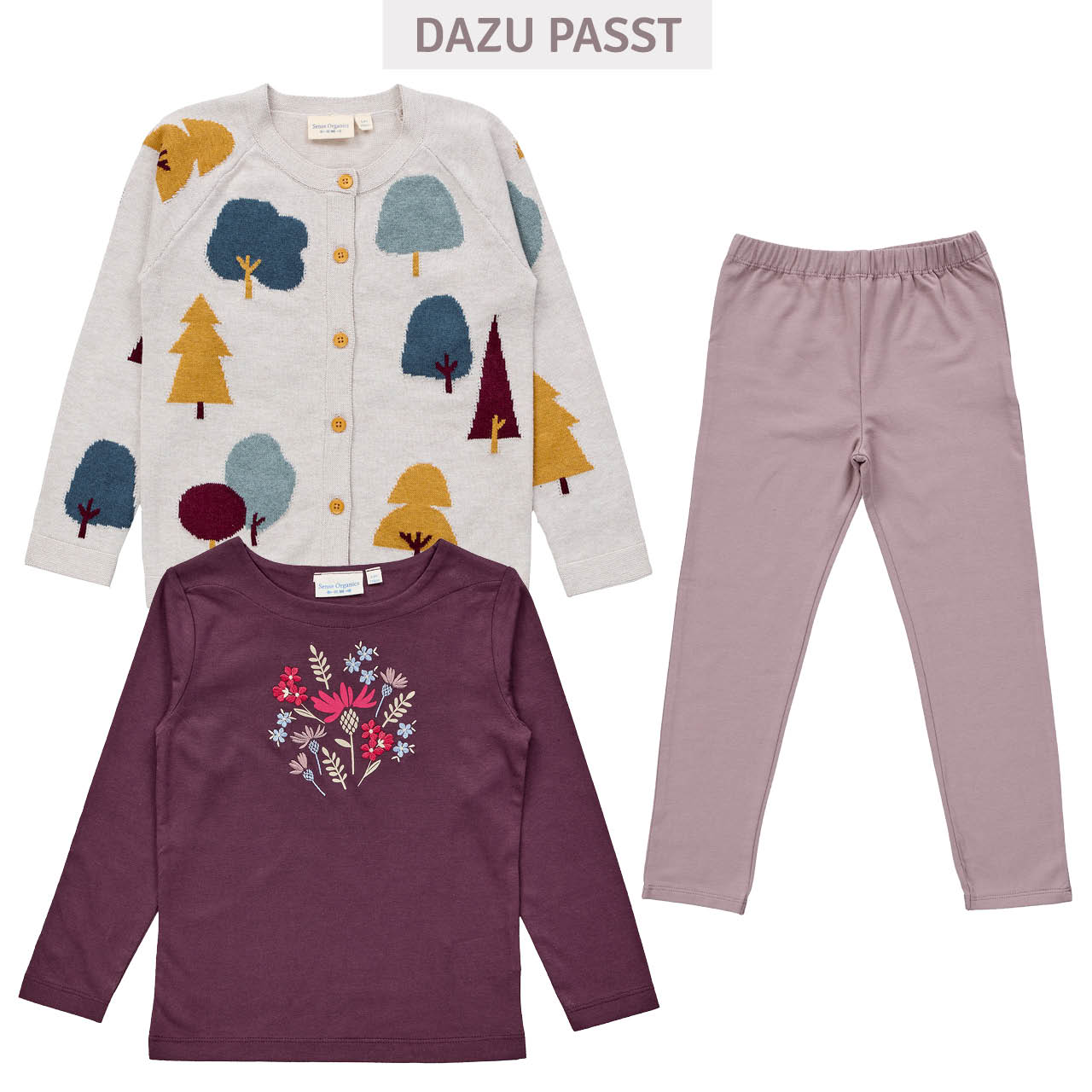 Softe Uni Leggings mauve