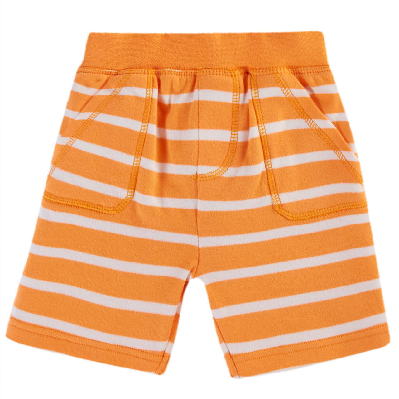 Weiche Kinder Shorts Streifen orange