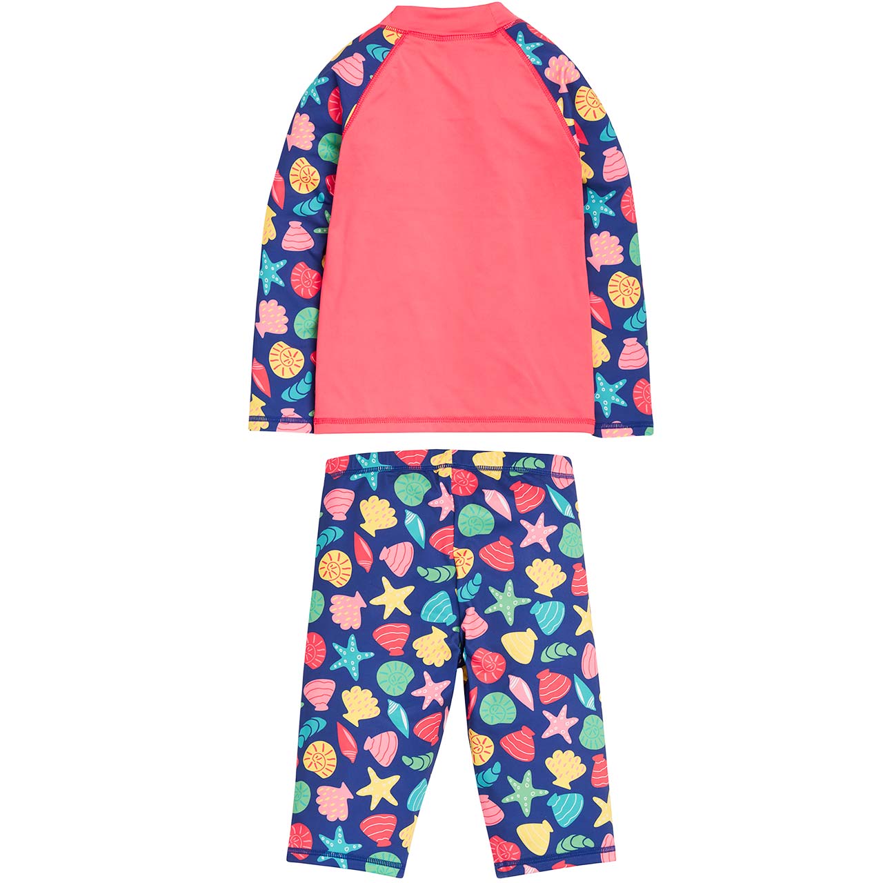 Badeanzug Shirt mit Bermuda Delfin pink