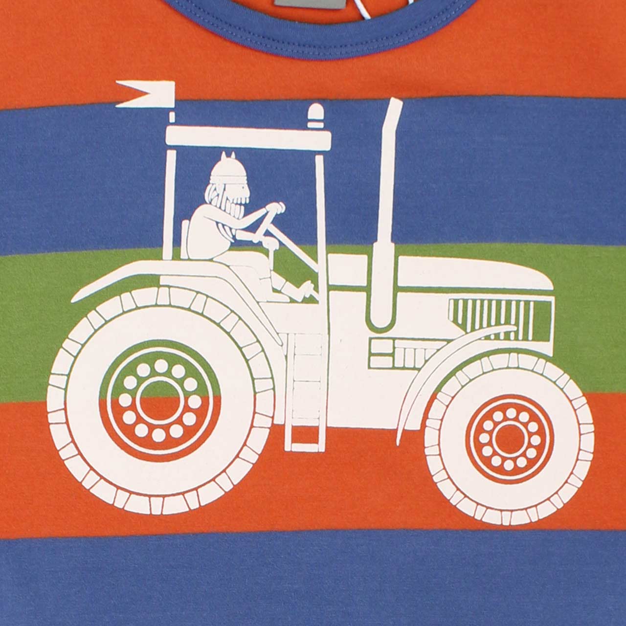 Langarmshirt Streifen Traktor bunt