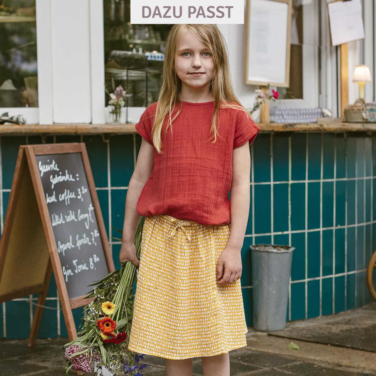 Musselin Sommer Shirt luftig, leicht rot