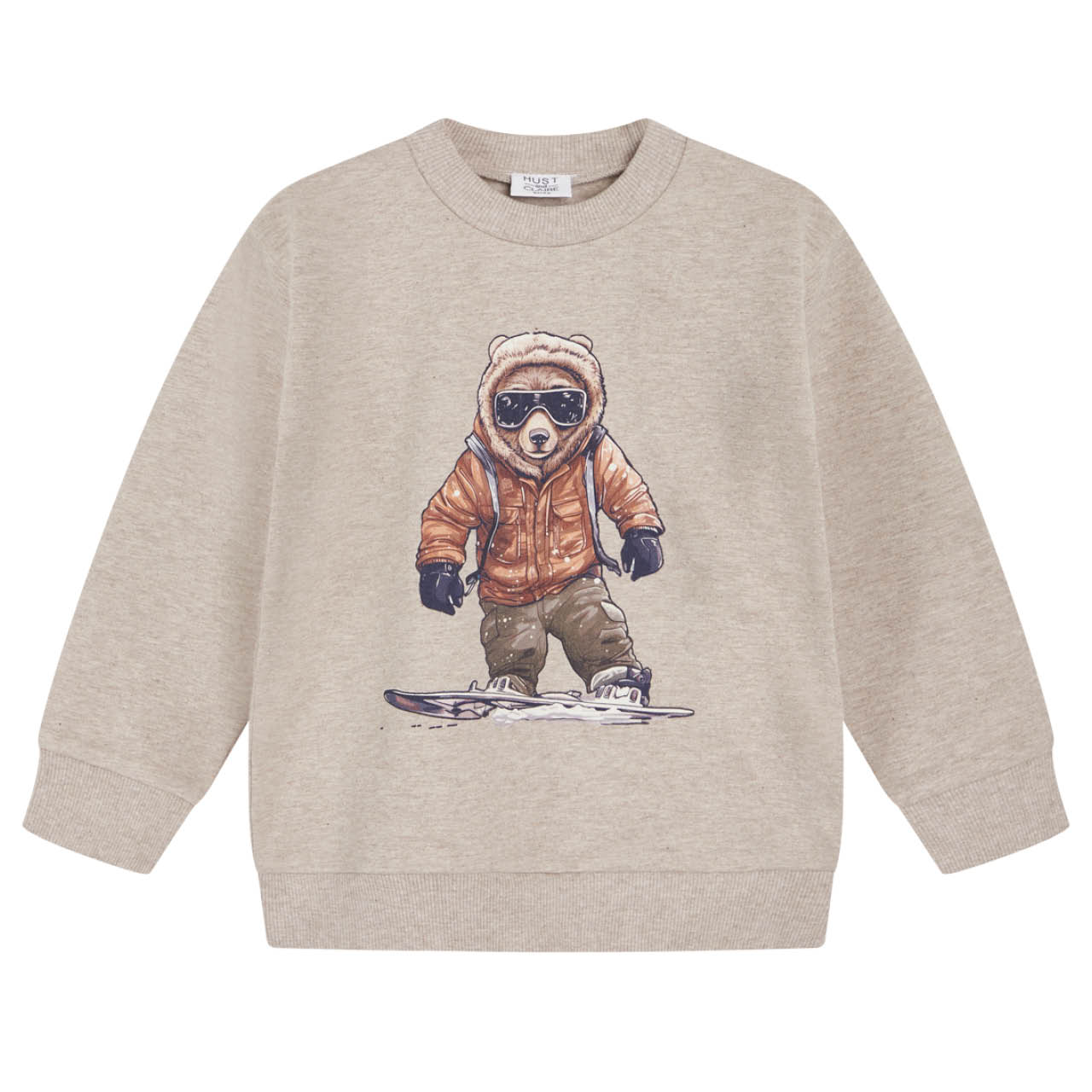 Weiches Sweatshirt Bär beige