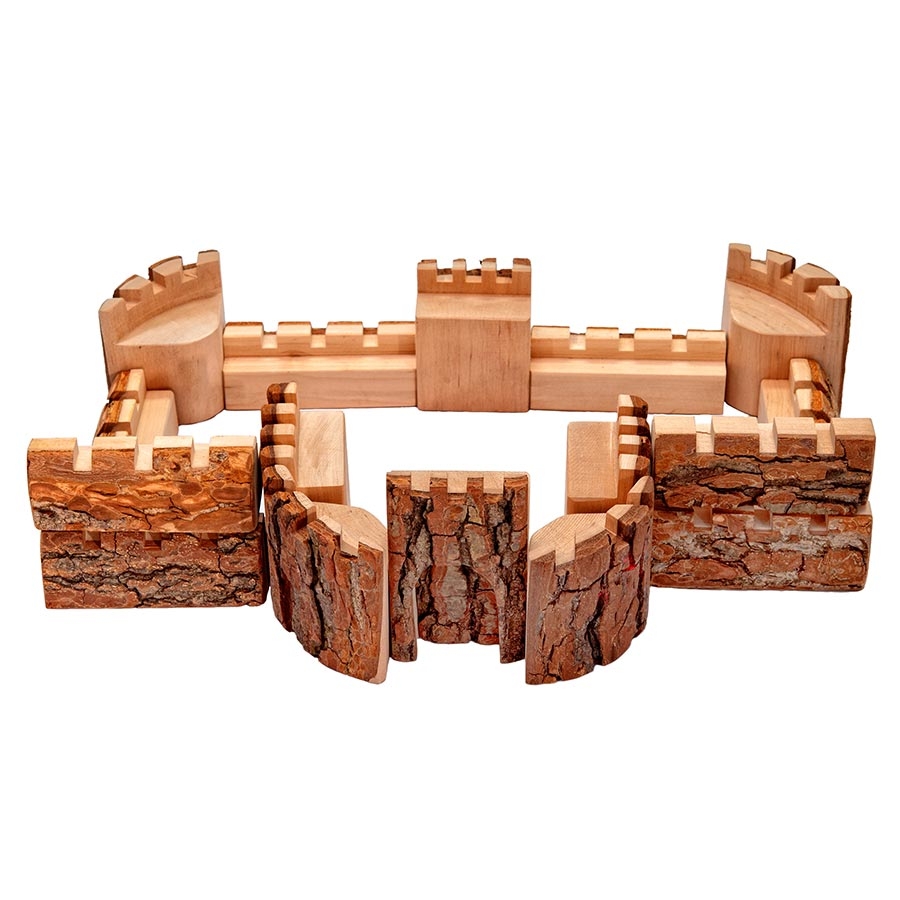 Kleine Ritterburg 16 Teile - Burgmauern 5,8 cm hoch