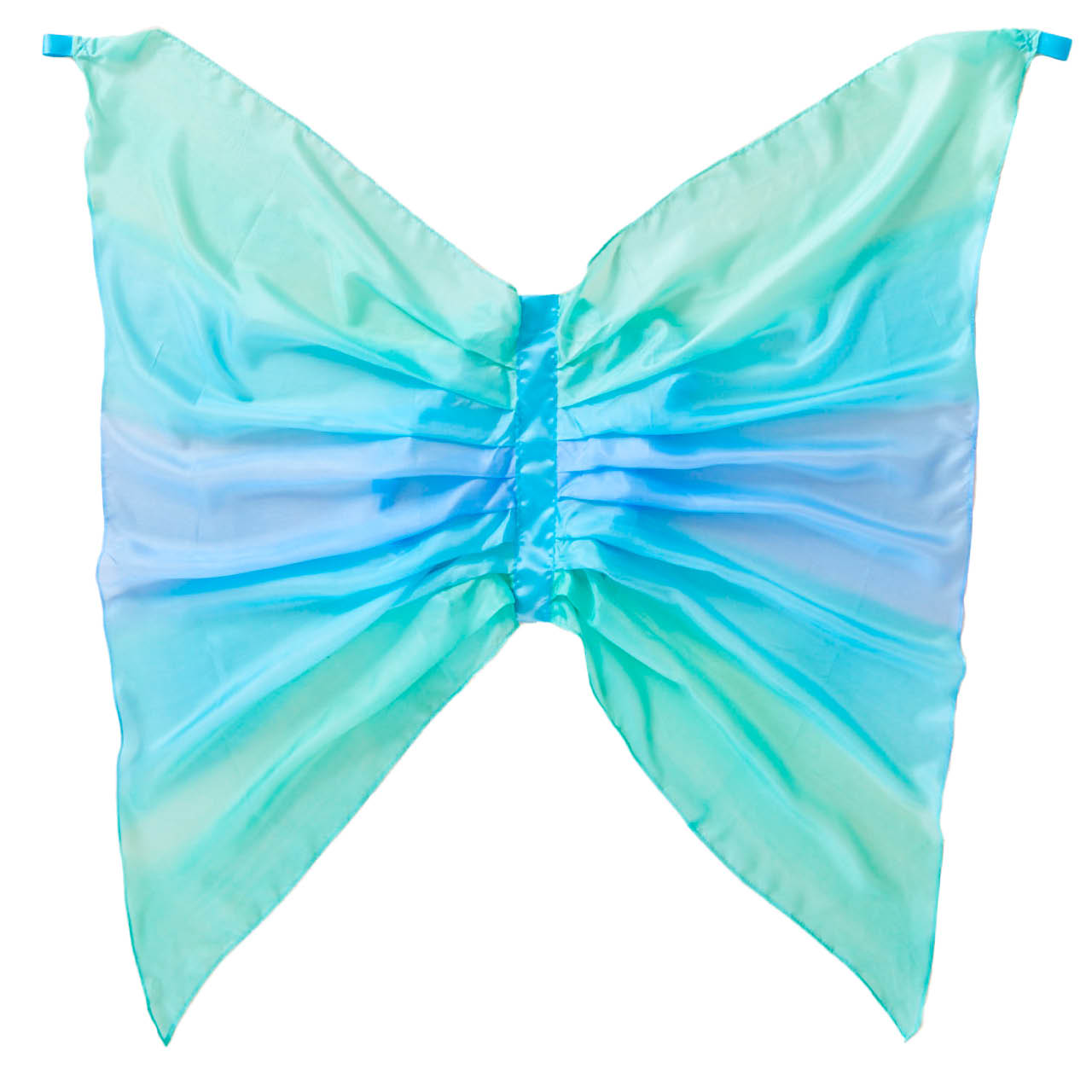 Blaue Feenflügel aus Seide - Meer