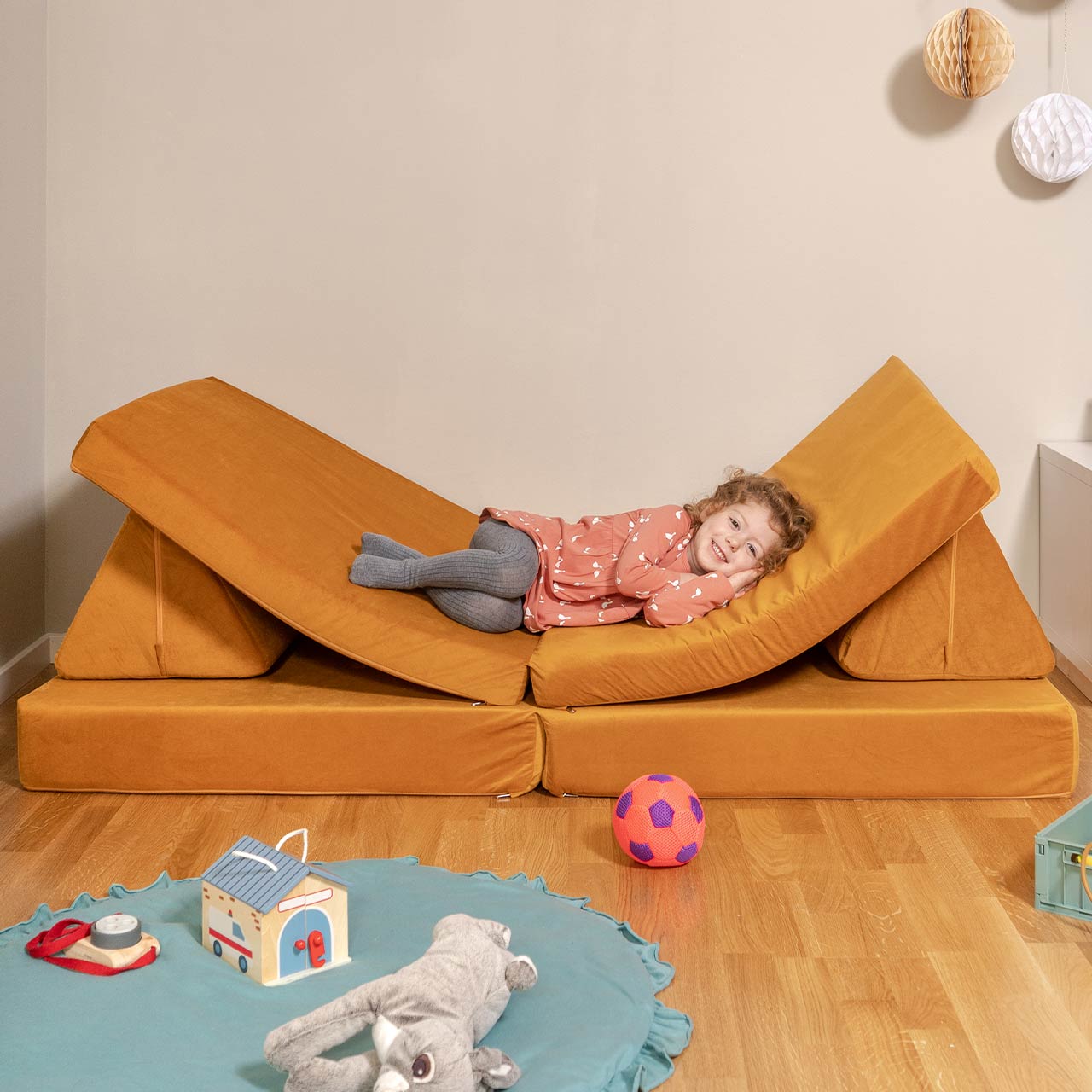 Funzy Spielsofa 4-teilig Gelb