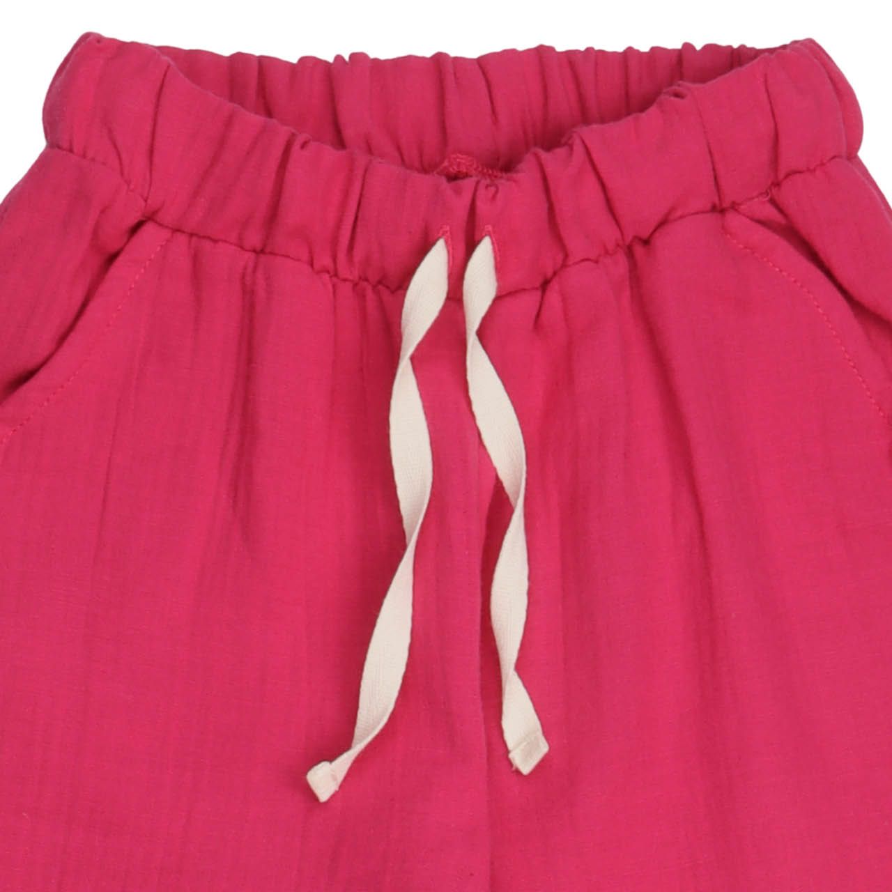 Leichte Musselin Hose pink