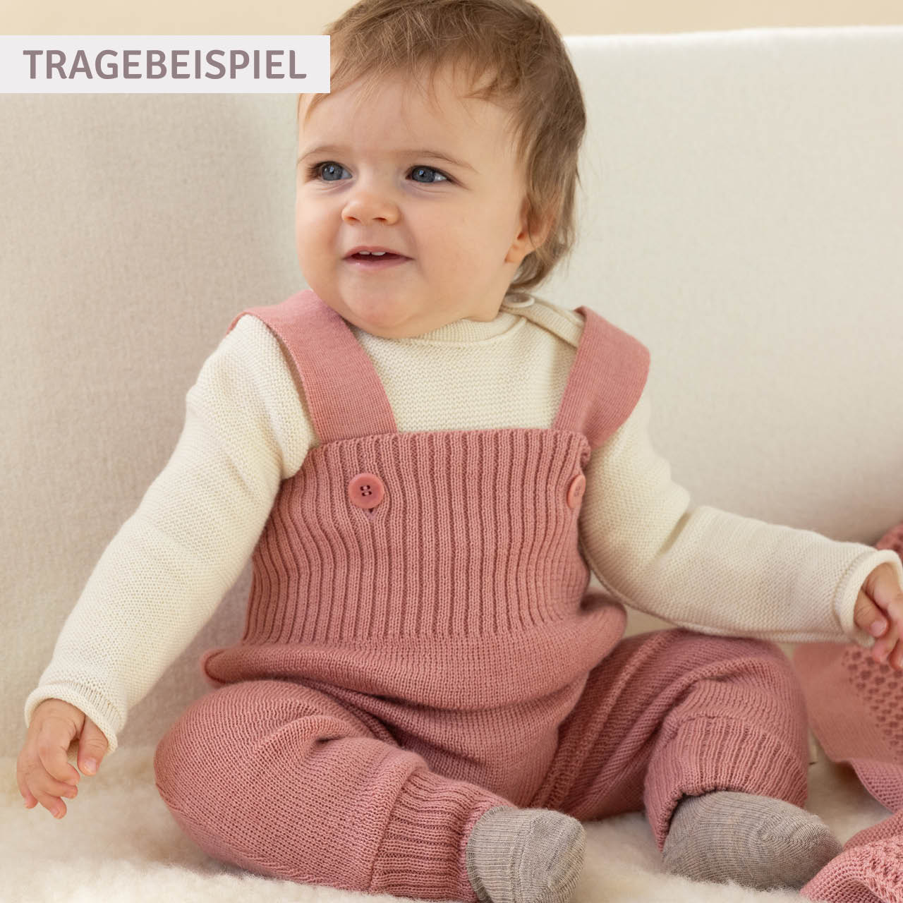 Baby Pullover Schurwolle rosa