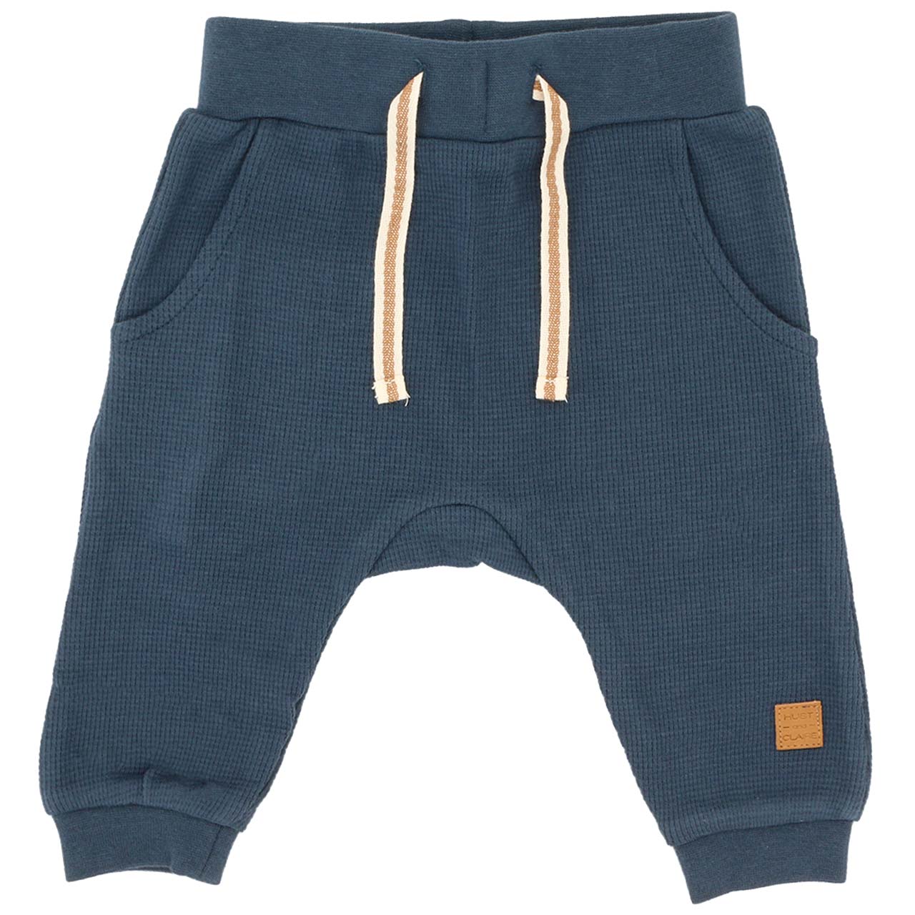 Babyhose Waffel Struktur navy