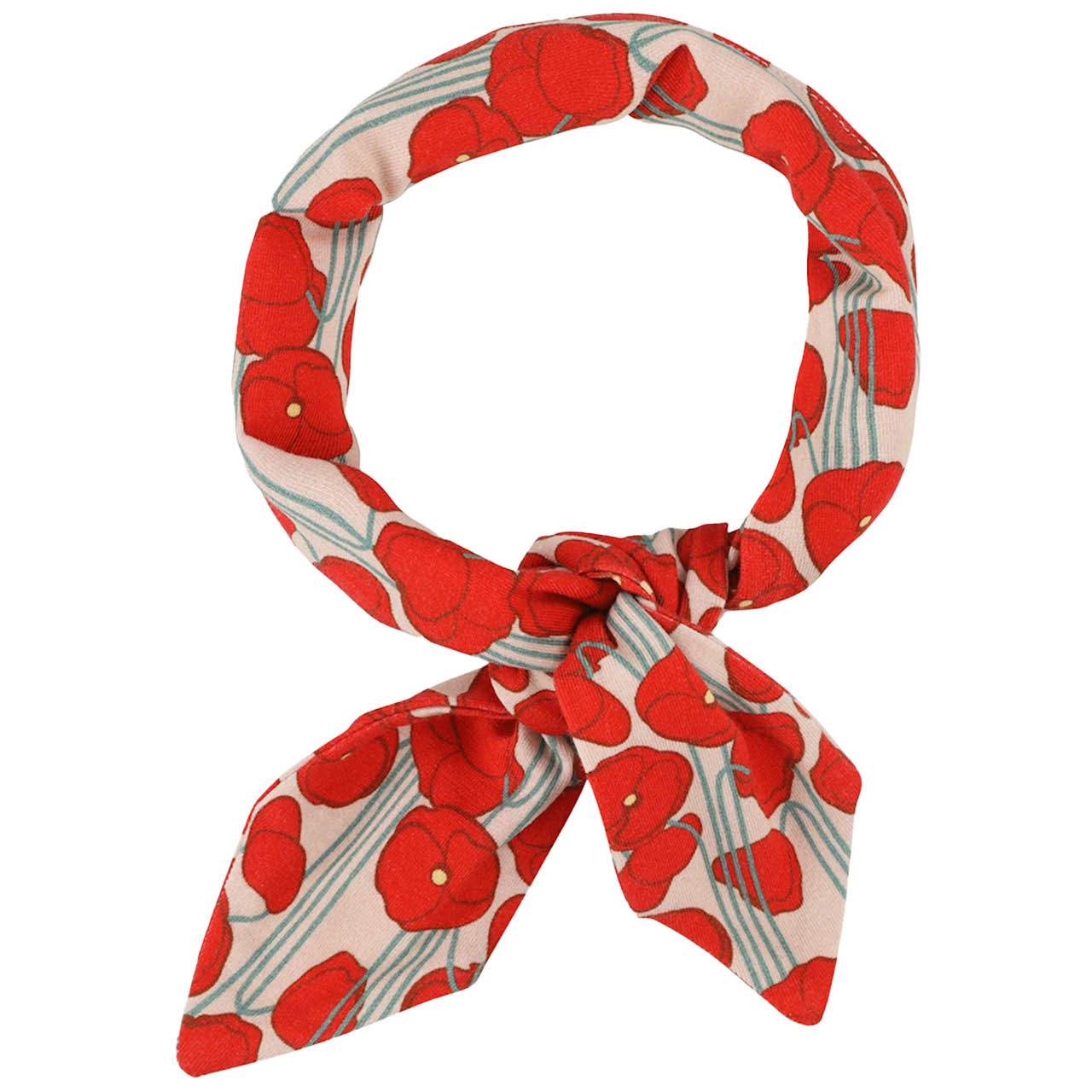 Haarband Mohnblumen rot