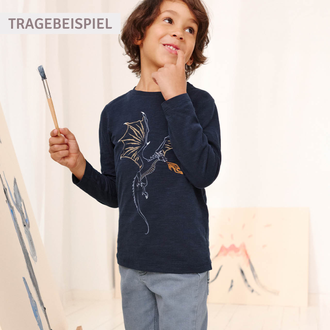 Weiches Langarmshirt bunt gestreift