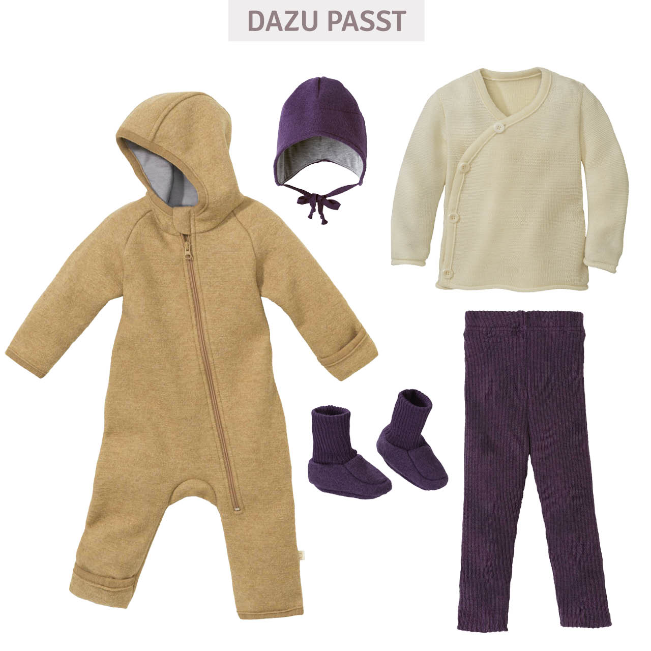Warme Walk Babyschuhe aubergine