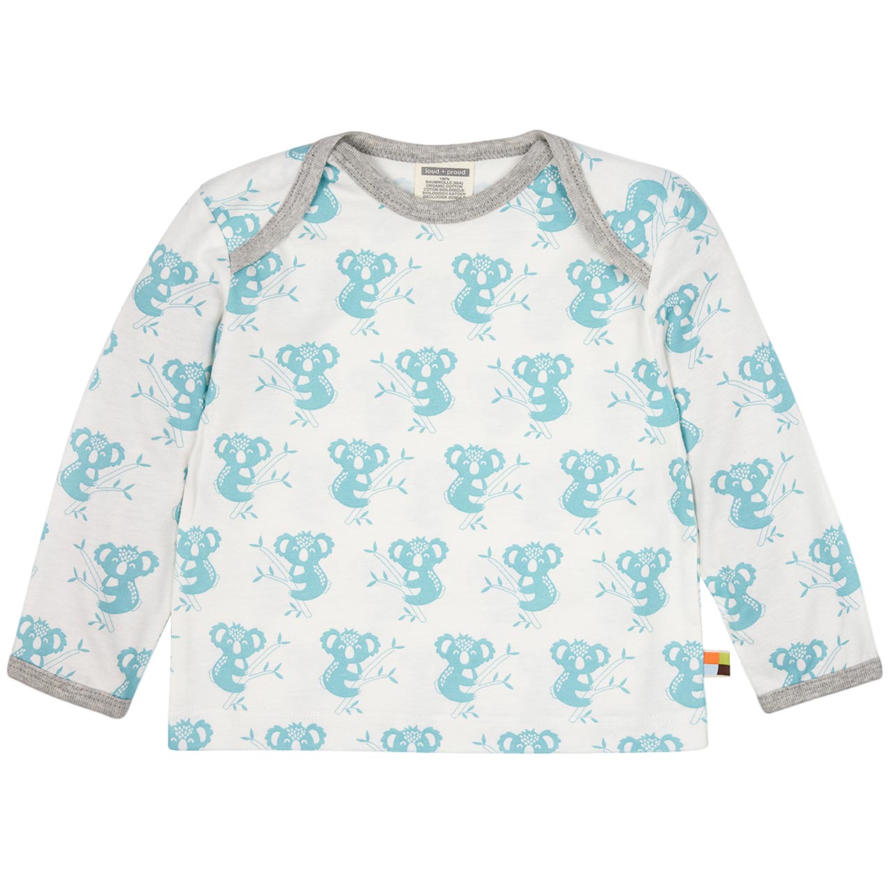 Leichtes Shirt langarm Koala hellblau