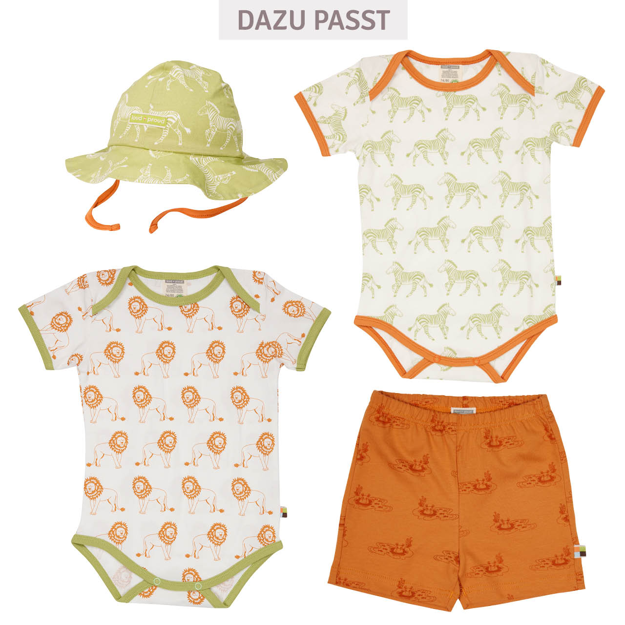 Lässige Shorts Erdmännchen orange