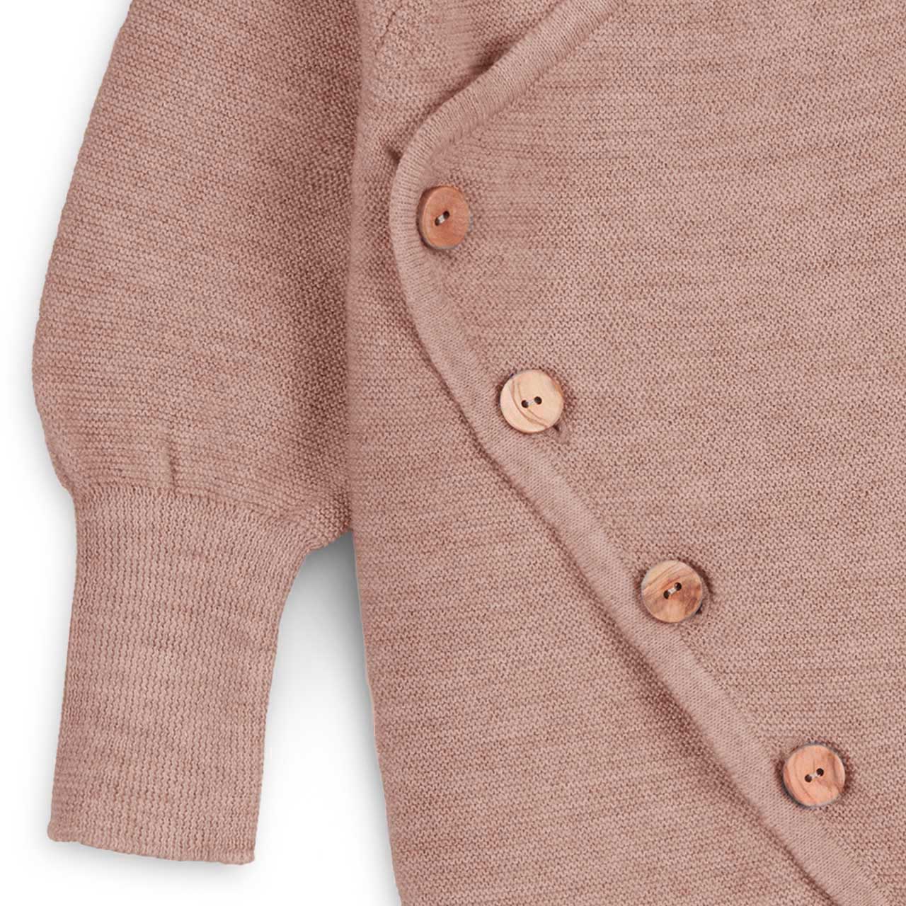 Baby Strickoverall aus Merinowolle, rose