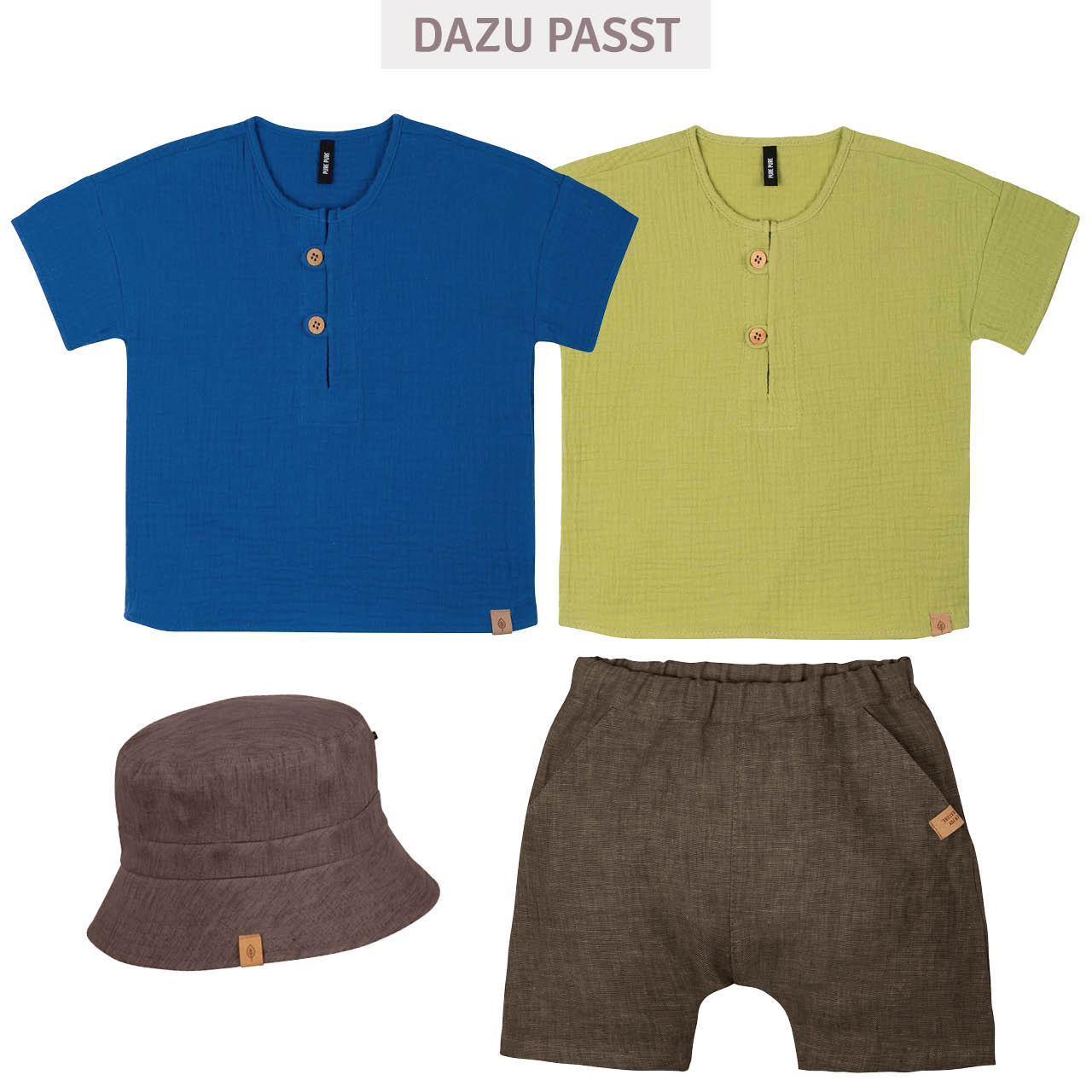 Leichte Leinen Shorts braun