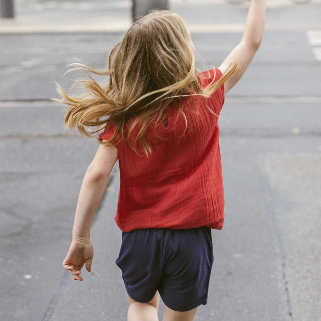 Musselin Sommer Shirt luftig, leicht rot