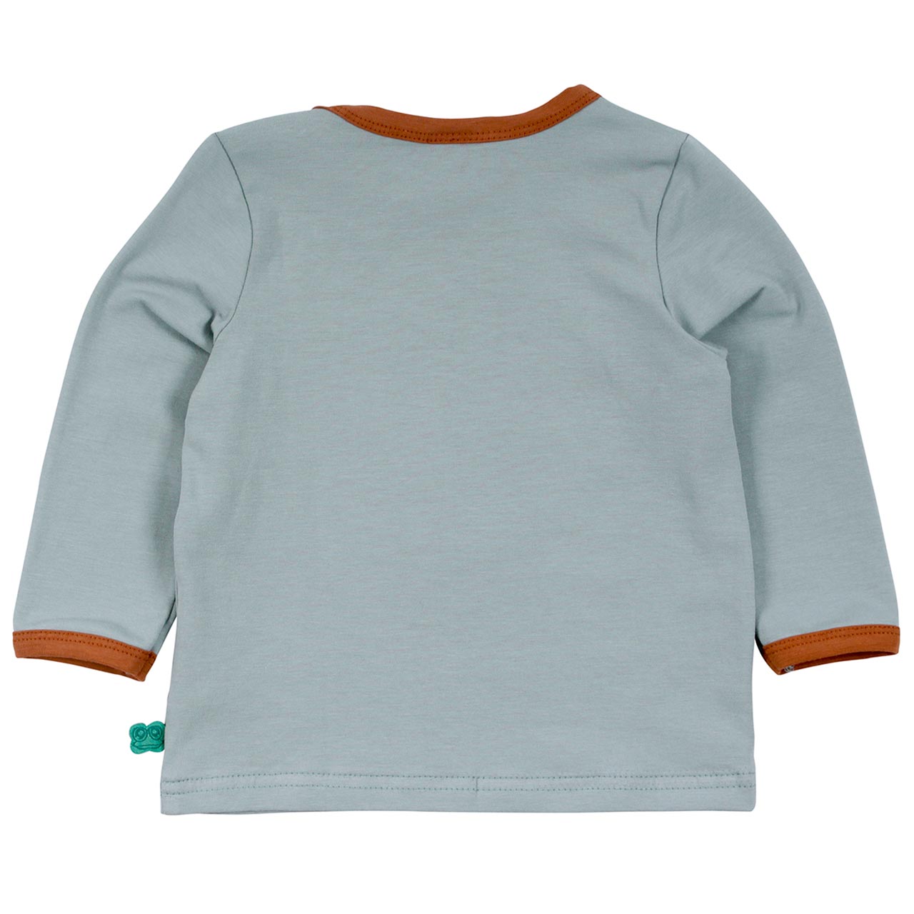 Süßes Langarmshirt Häschen taubenblau