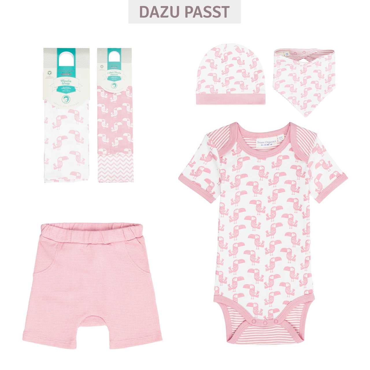 Babyshorts Waffelstruktur rosa