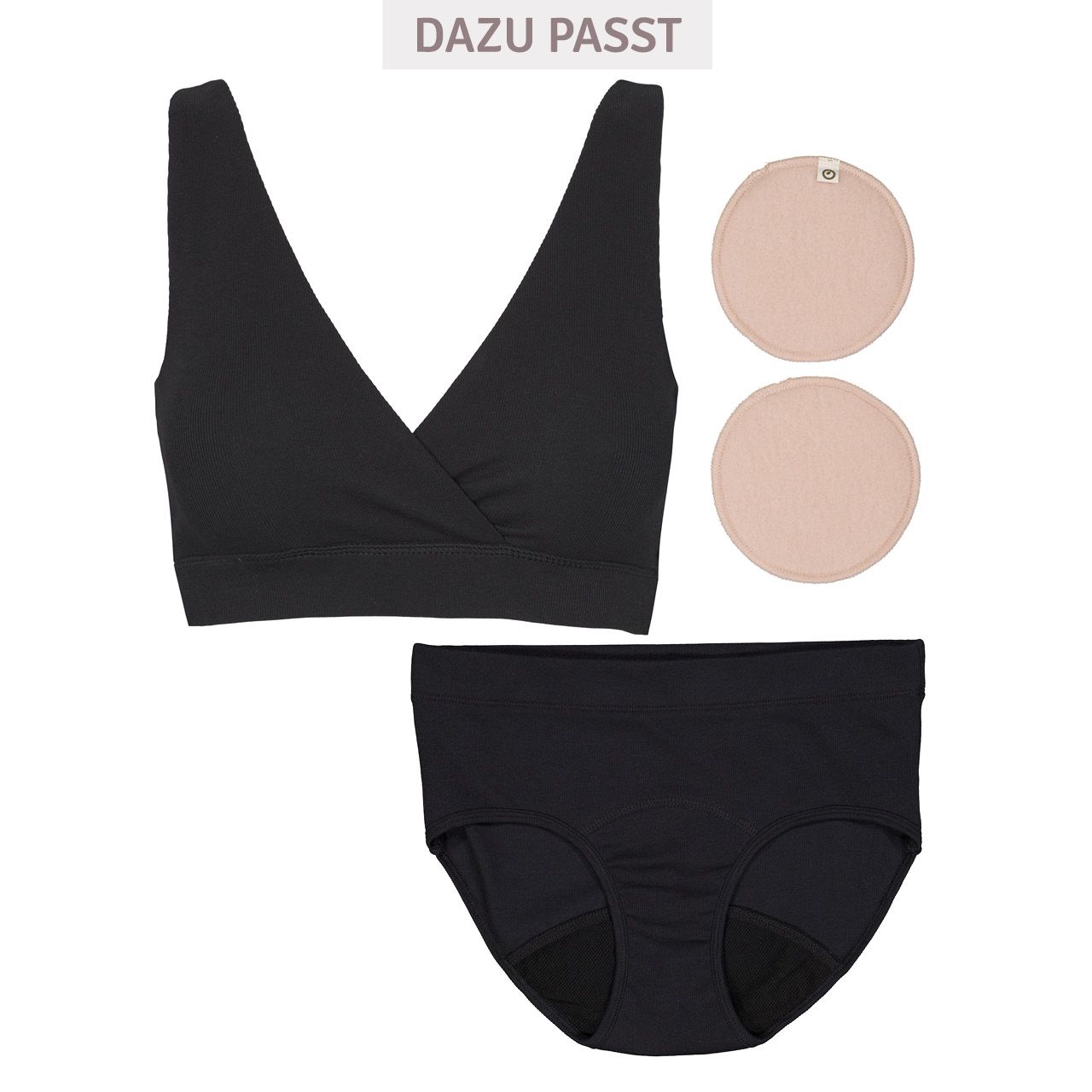 Rippe Damen Bralette schwarz