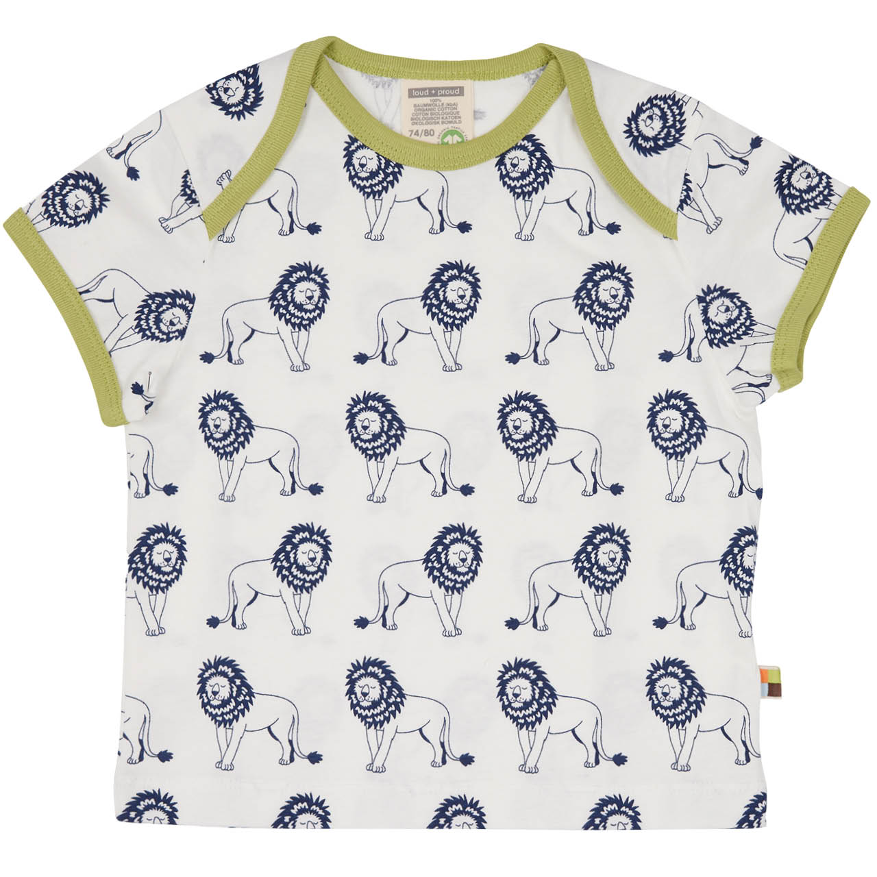 Kurzarm Shirt Löwe marine