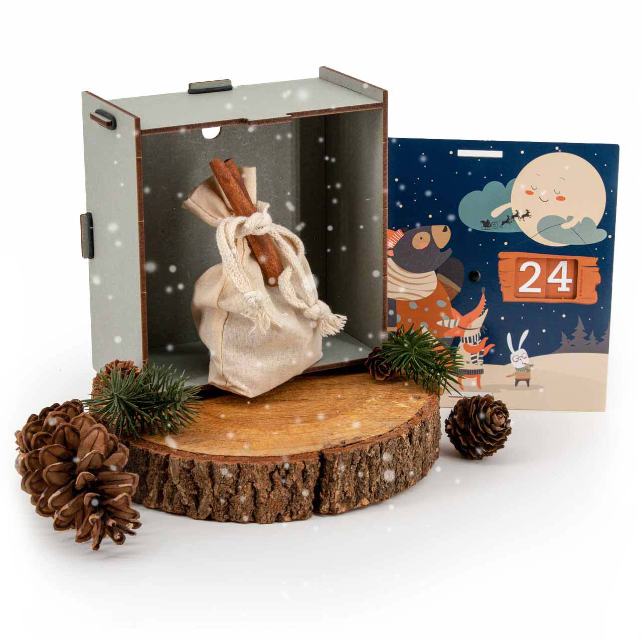 Adventskalender zum Befüllen – Holz Adventskalender Tiere