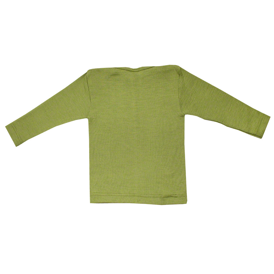 Atmungsaktives Wolle Seide Shirt grün