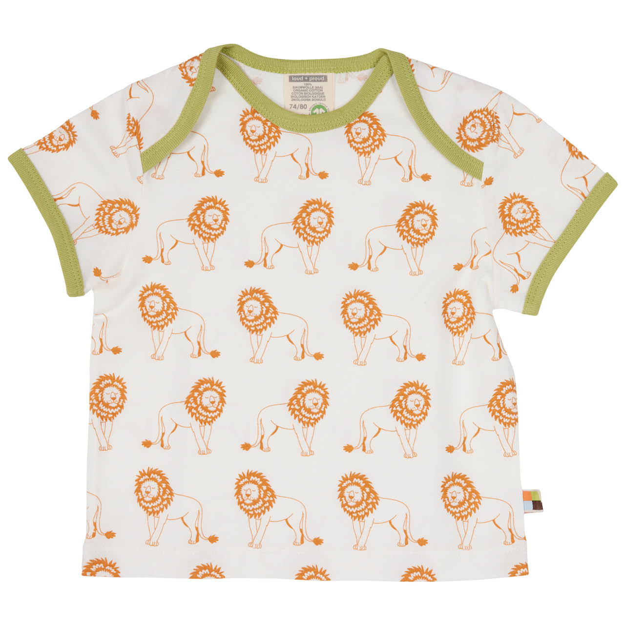 Kurzarm Shirt Löwe orange