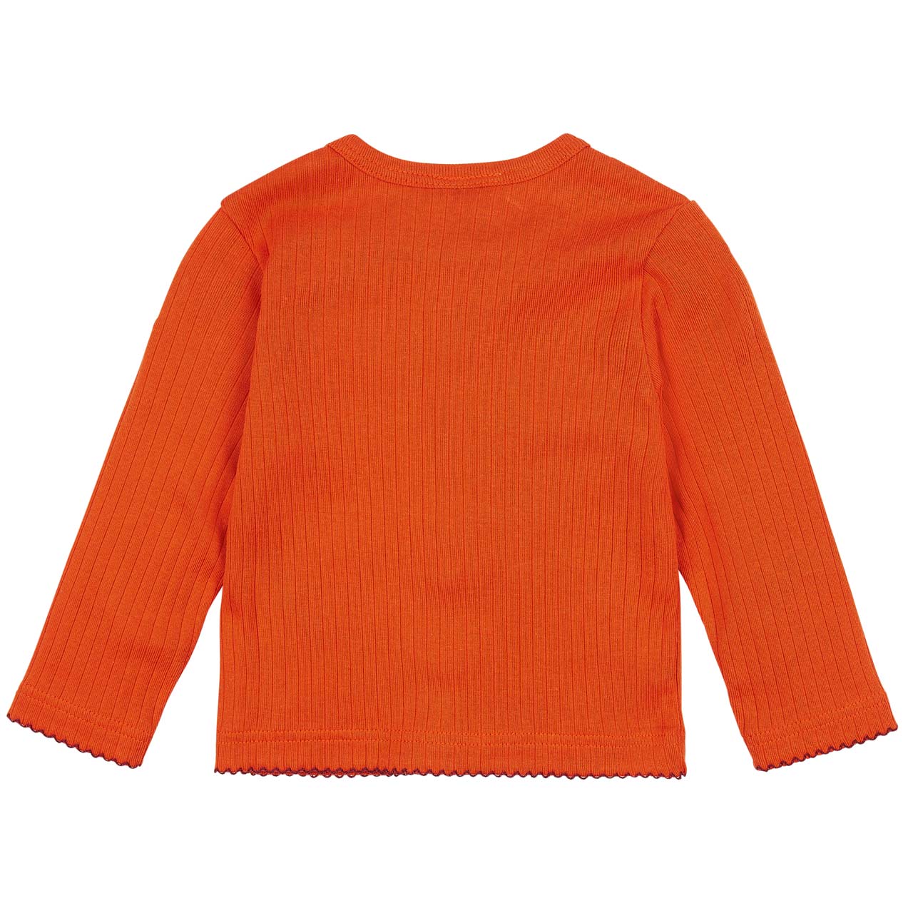 Leichte Strickjacke Rippe rostorange