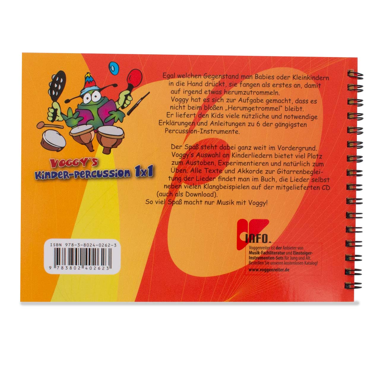 Percussion Musikbuch ab 3 Jahre mit CD