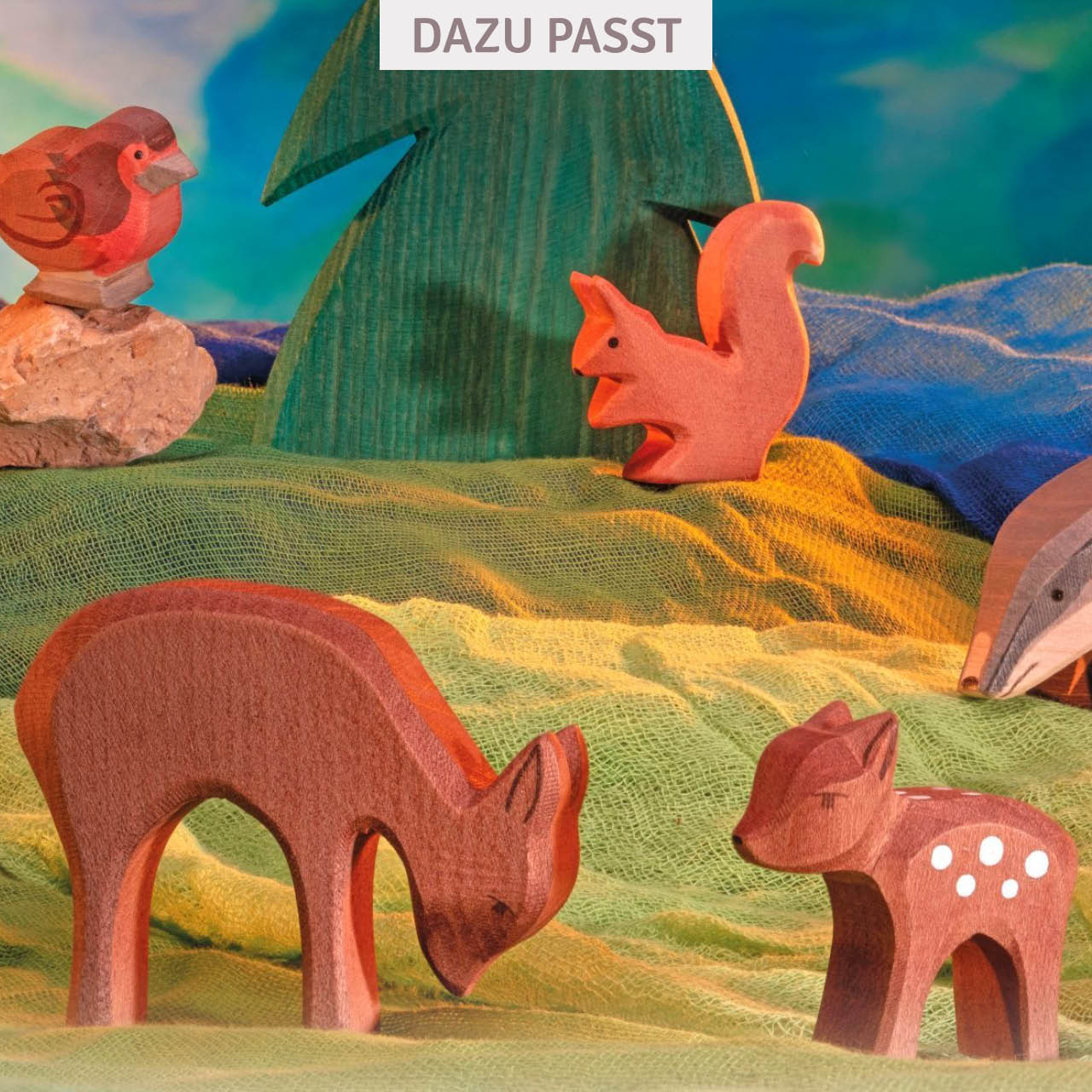 Reh fressend 6 cm hoch