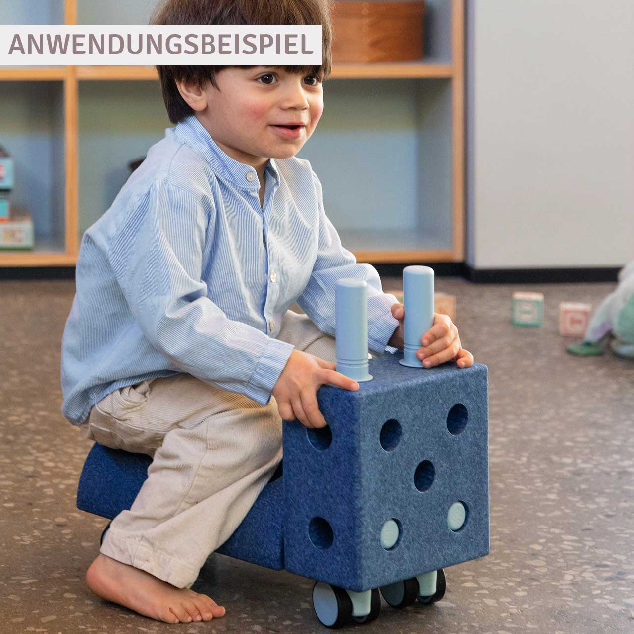 Modu Bauspielzeug Set 33 Teile 0-6 Jahre blau